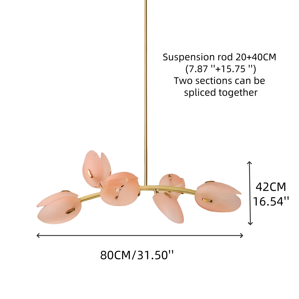 Nordic Modern Minimalist Tulip Bud Glass Pendant Lamp Atmosphere Lighting Fixture