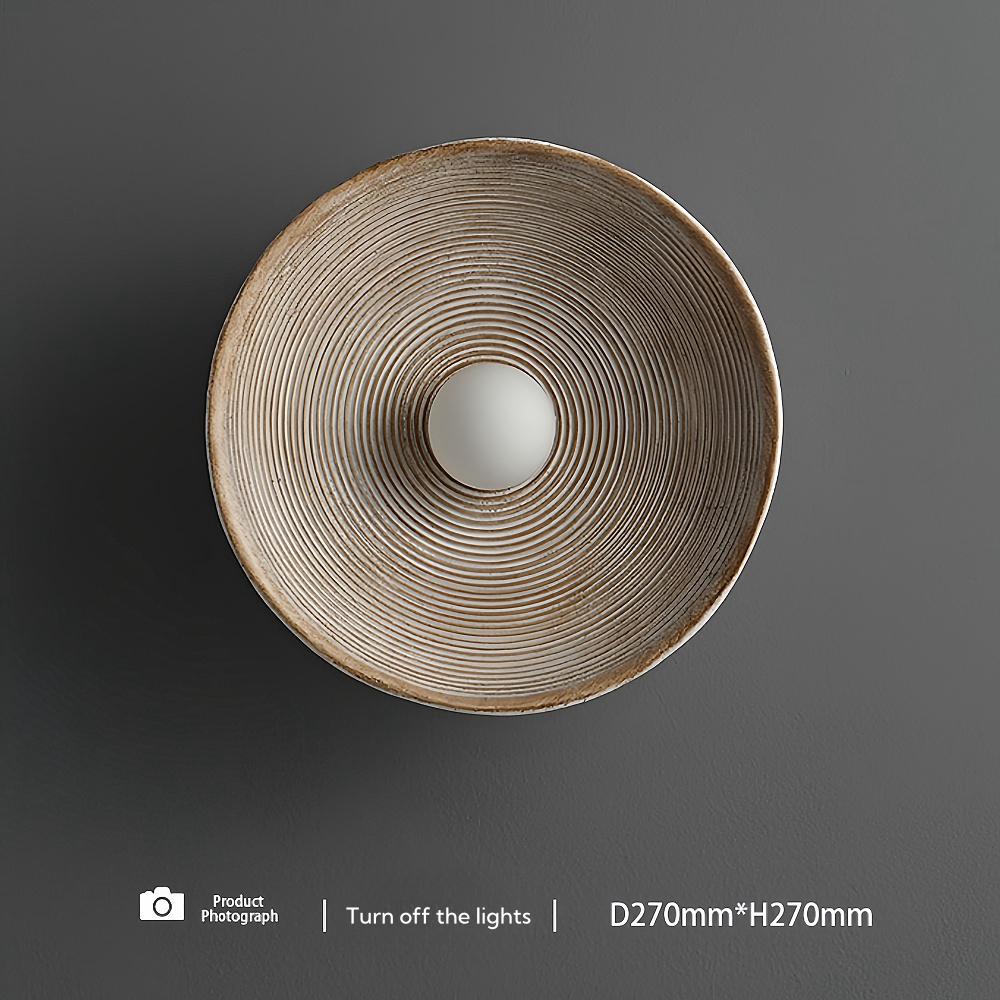 Wabi Sabi Style Retro Entrance Hallway Resin Wall Lamp Bedroom Bedside Lamp