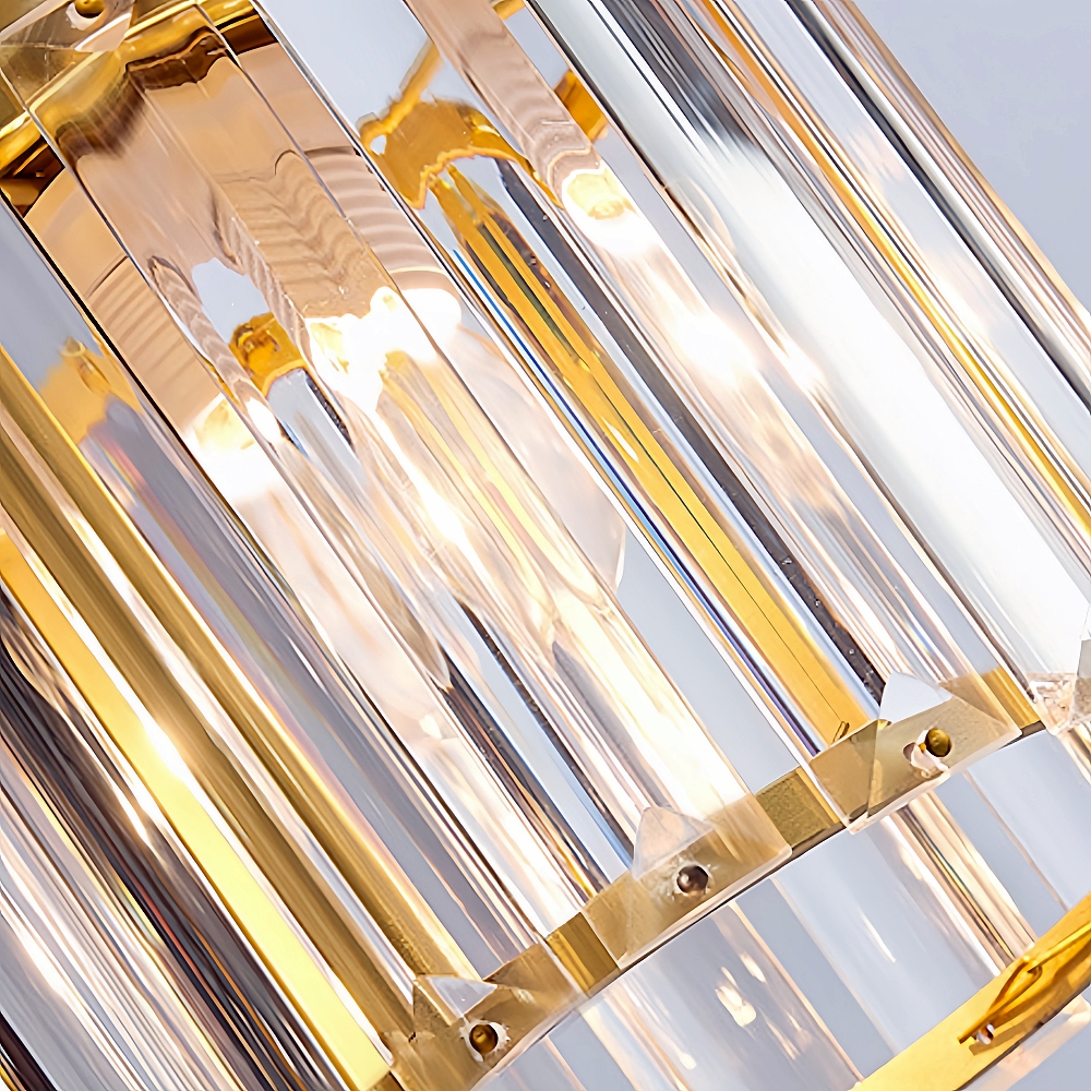 Modern Minimalist LED Crystal Chandelier Creative Duplex Staircase Villa Living Room Lighting Fixtures