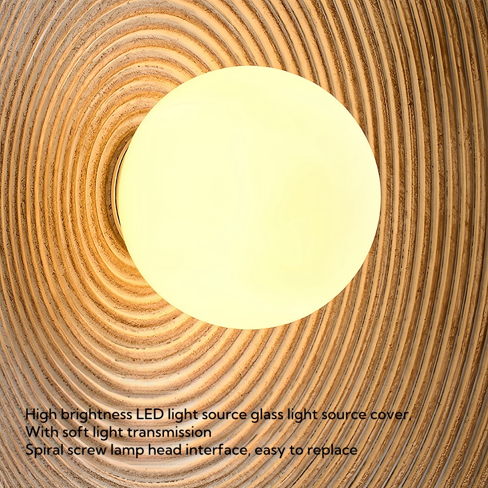 Wabi Sabi Style Retro Entrance Hallway Resin Wall Lamp Bedroom Bedside Lamp