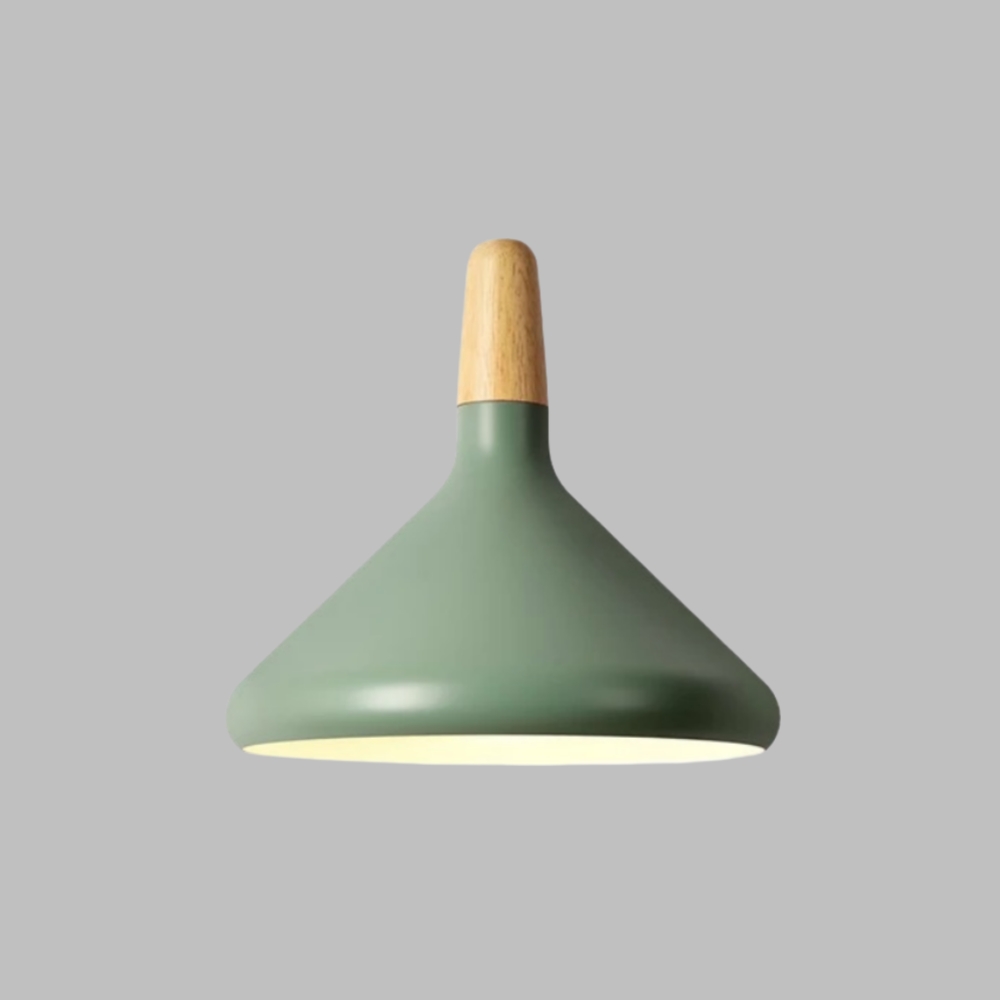 Danish macaron conical metal pendant light