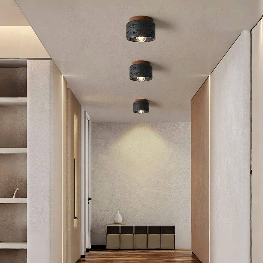 Wabi-sabi  Aisle Spot Light Living Room Wood Ceiling Lamp Designer Downlight