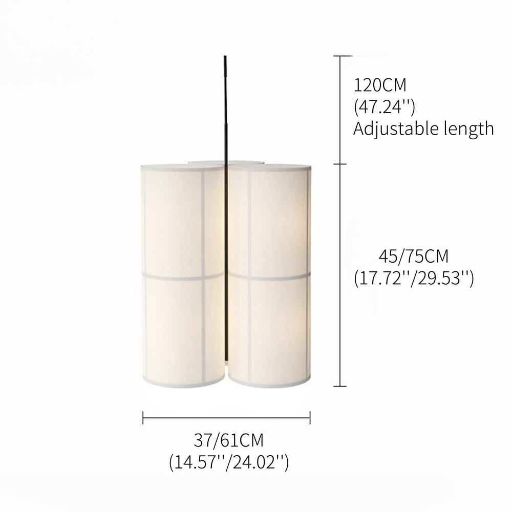 Japanese Wabi Sabi Style Retro Minimalist Study Room Tea Room Fabric Pendant Light