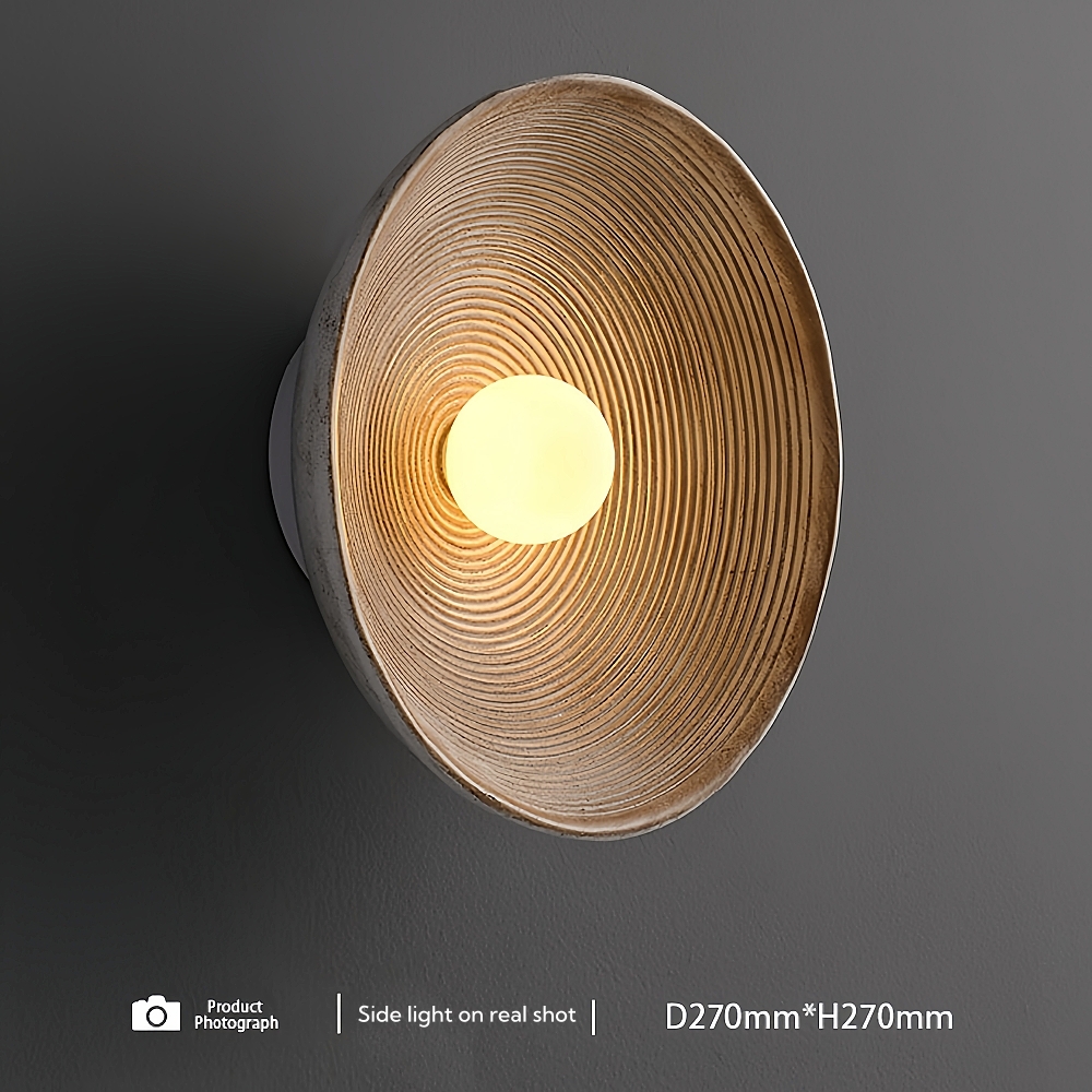 Wabi Sabi Style Retro Entrance Hallway Resin Wall Lamp Bedroom Bedside Lamp