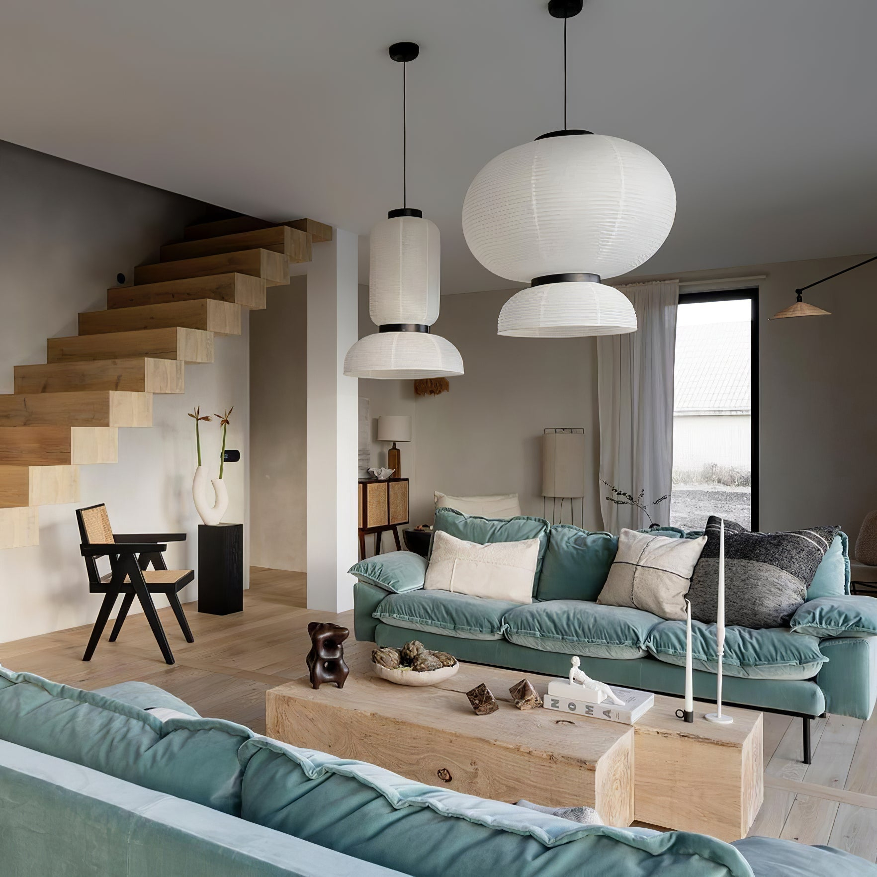 Danish JH3 Paper Chandelier Japanese Retro Pendant Light Ceiling Lamp