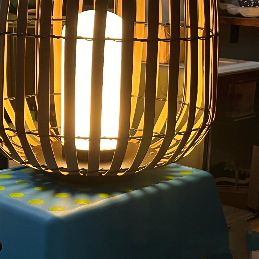 Outdoor Rattan Villa Garden Lawn Light Balcony Floor Lamp