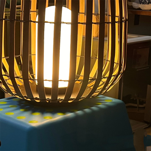Outdoor Rattan Villa Garden Lawn Light Balcony Floor Lamp