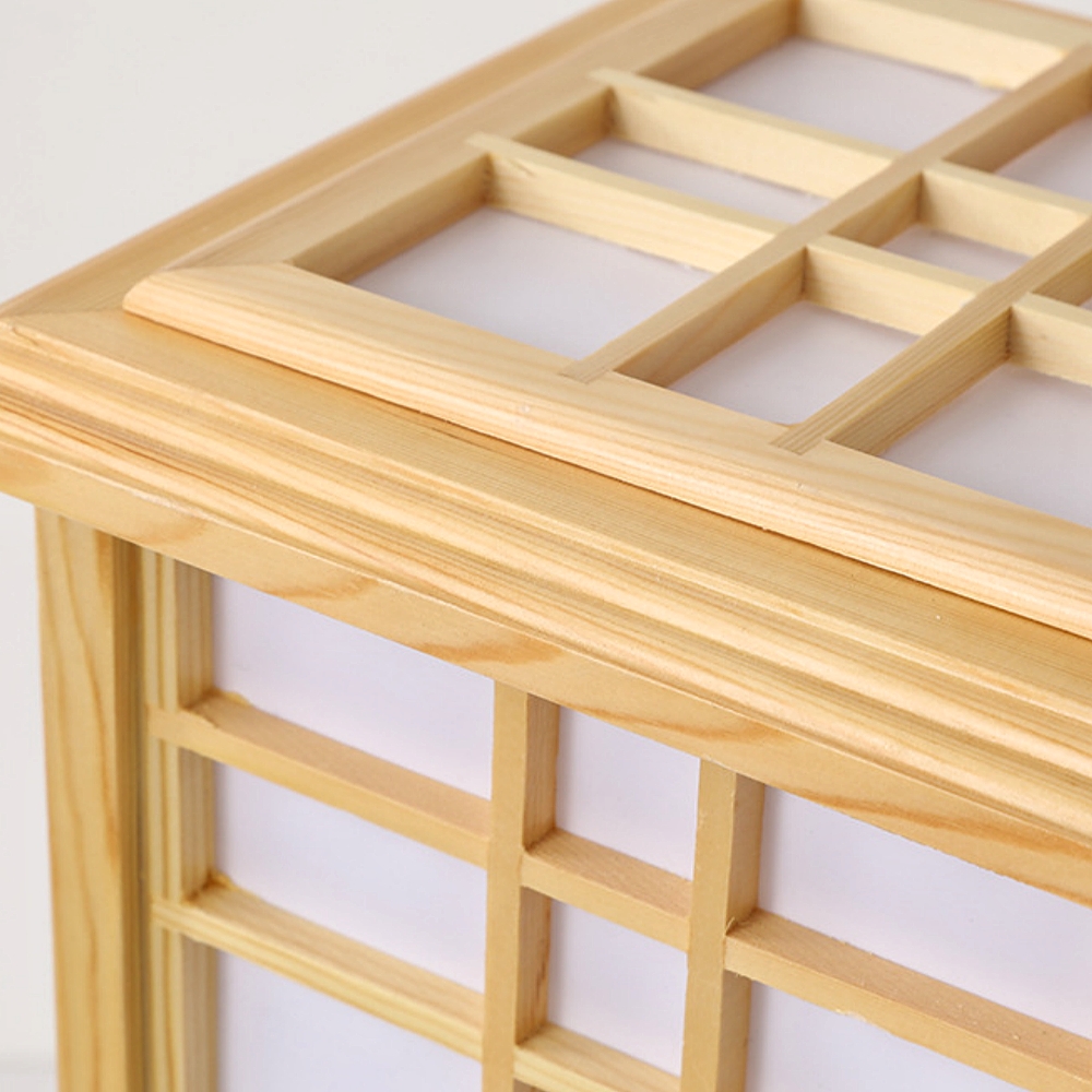 Japanese Floor Lamp Wood Tatami Table Lamp For Bedroom