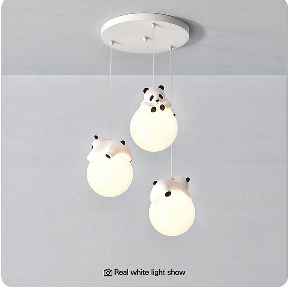 Modern Creative Cream Style Panda Koala Pendant Light