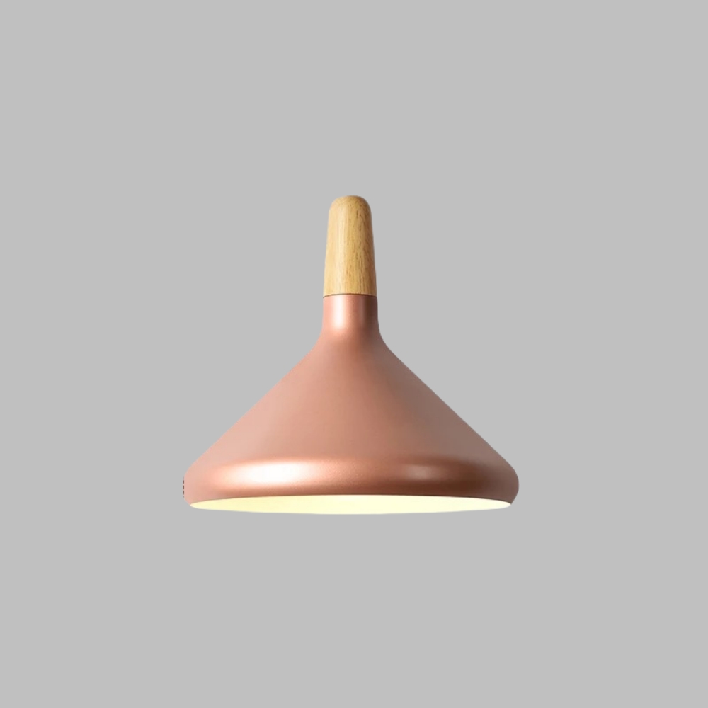 Danish macaron conical metal pendant light