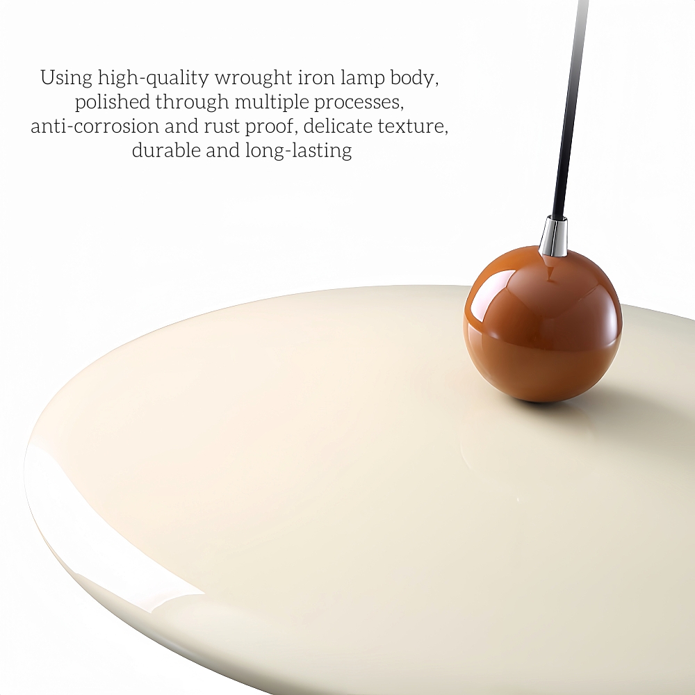 Vintage Cream Style Flying Saucer Pendant Light Bar Dining Room Wrought Iron Lighting Fixtures