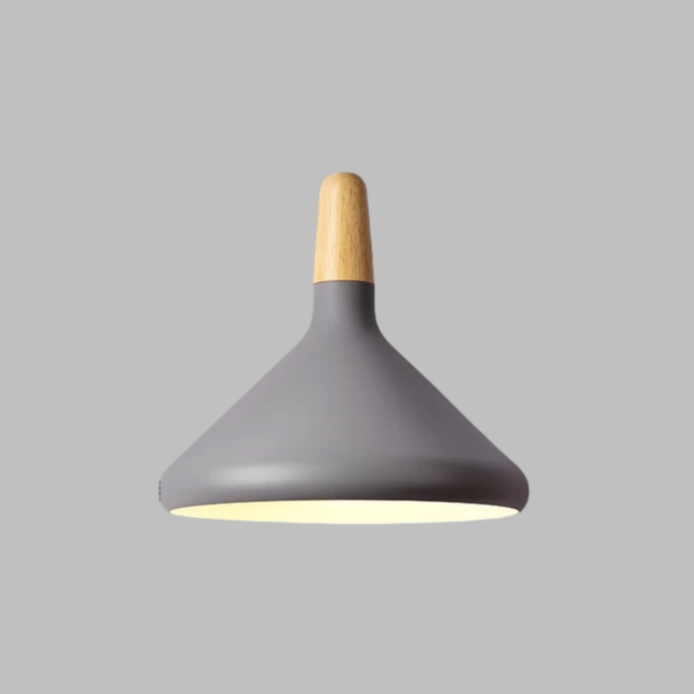 Danish macaron conical metal pendant light