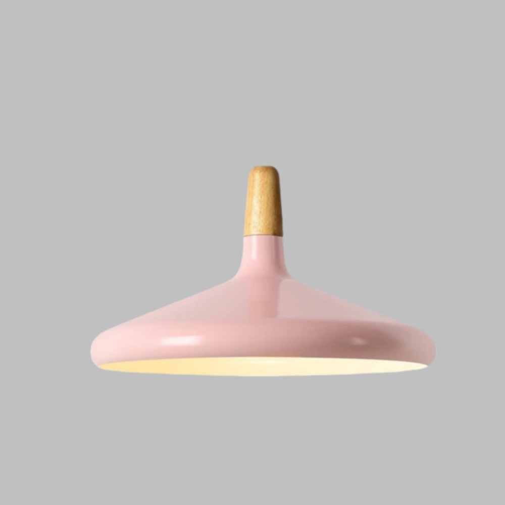 Danish macaron conical metal pendant light
