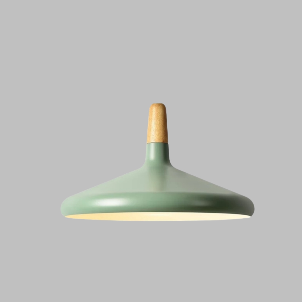 Danish macaron conical metal pendant light