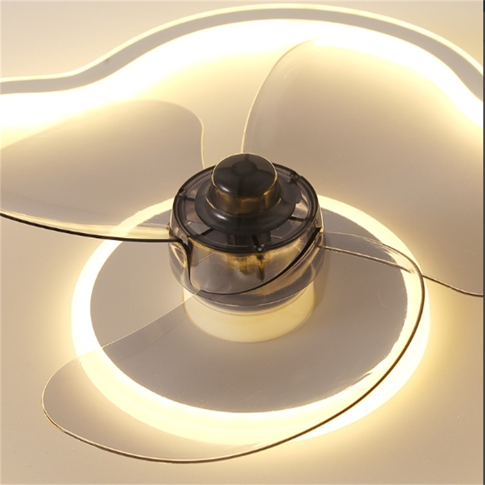 Modern Minimalist Irregular Streamlined Full Spectrum Eye Protection Fan Light