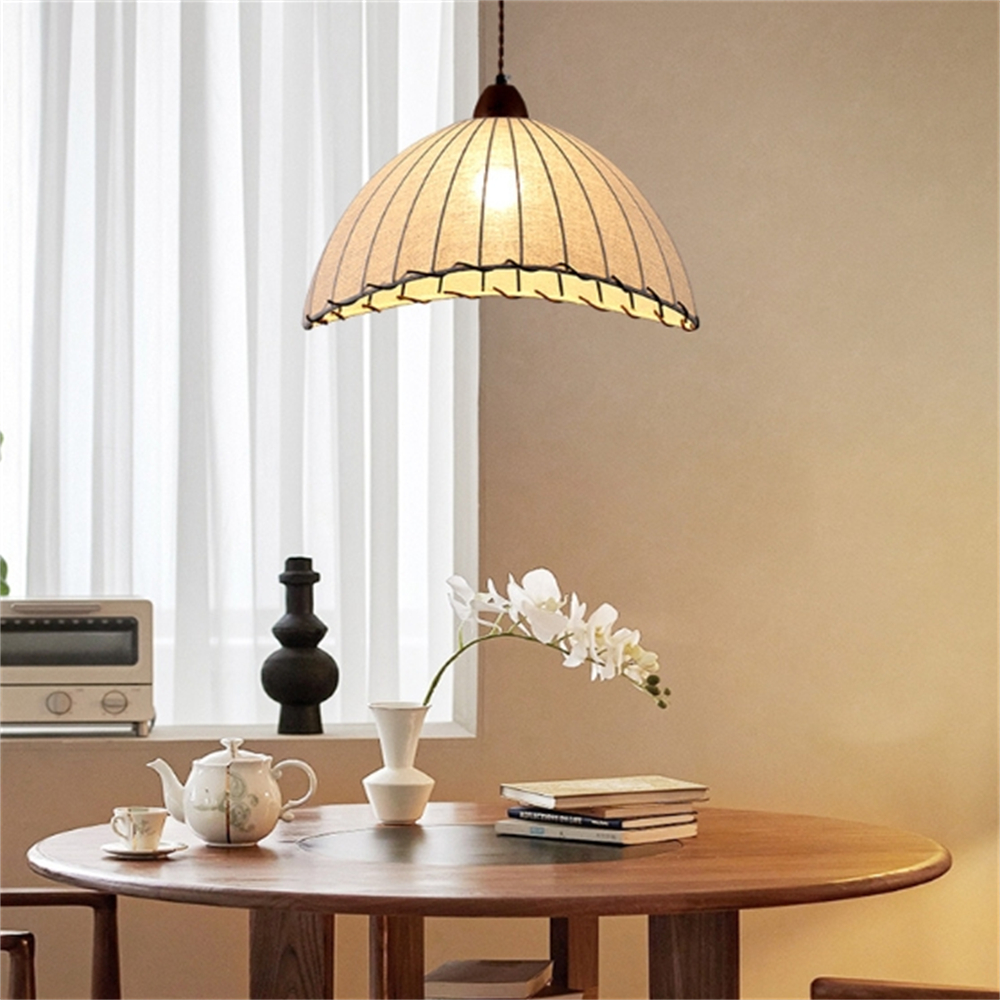 Japanese retro fabric aesthetic Zen style fabric pendant light
