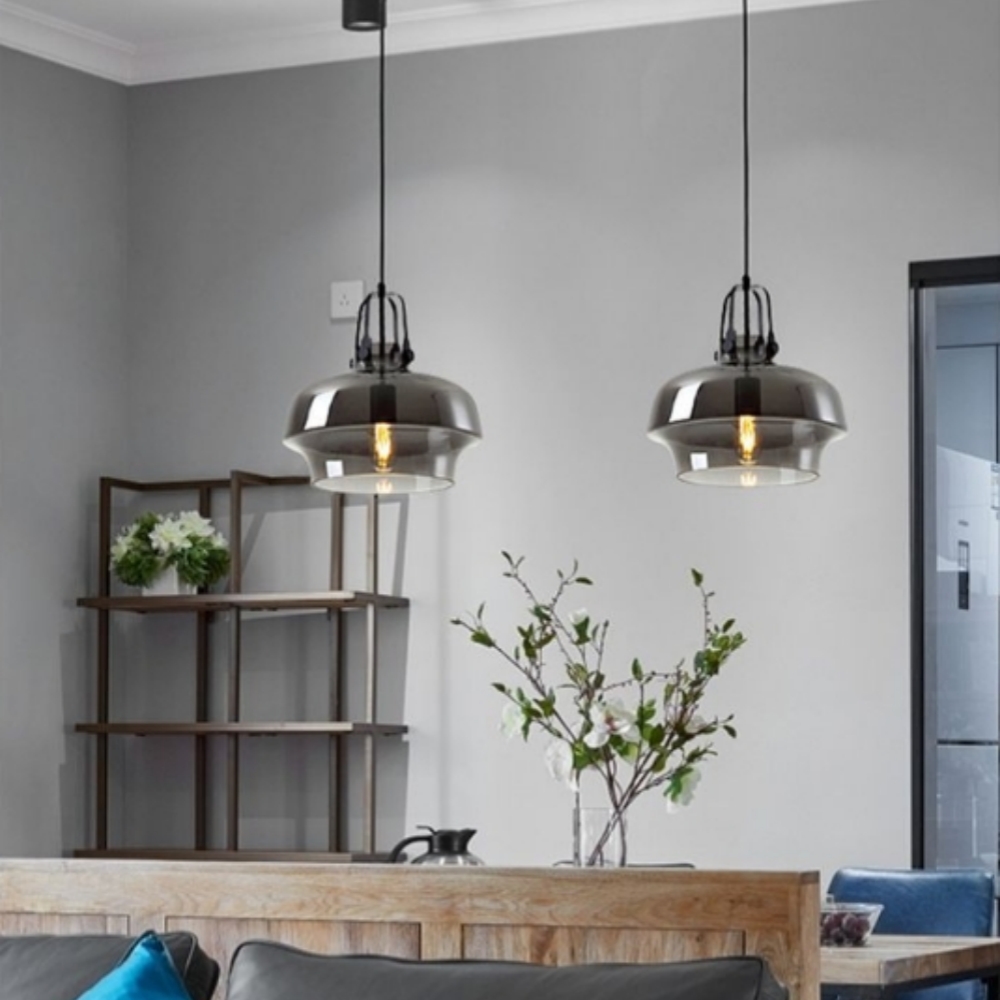 Modern Creative American Balcony Corridor Cafe Transparent Glass Pendant Light