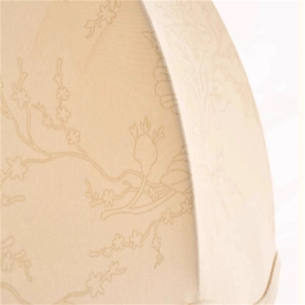 French Retro Patterned Fabric Bedroom Pendant Light