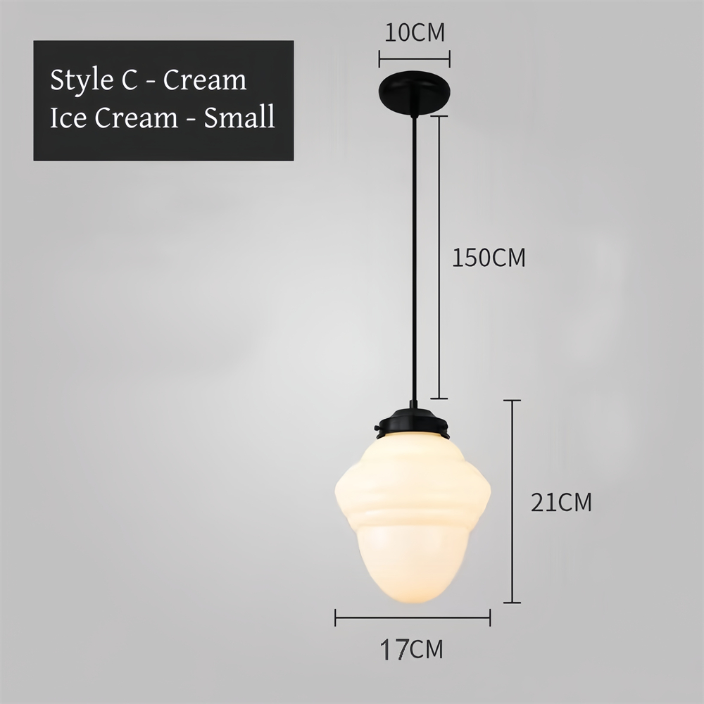 Vintage White Milk Glass Geometric Jar Pendant Light