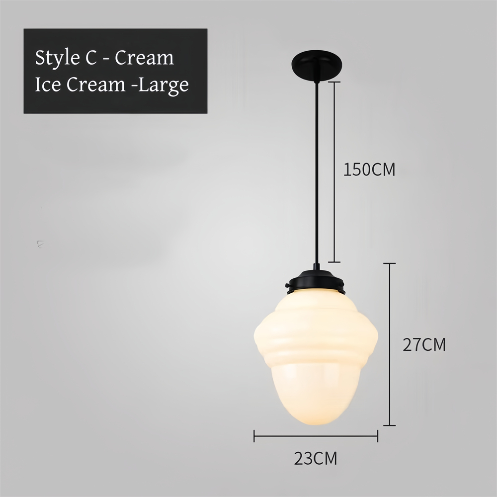 Vintage White Milk Glass Geometric Jar Pendant Light