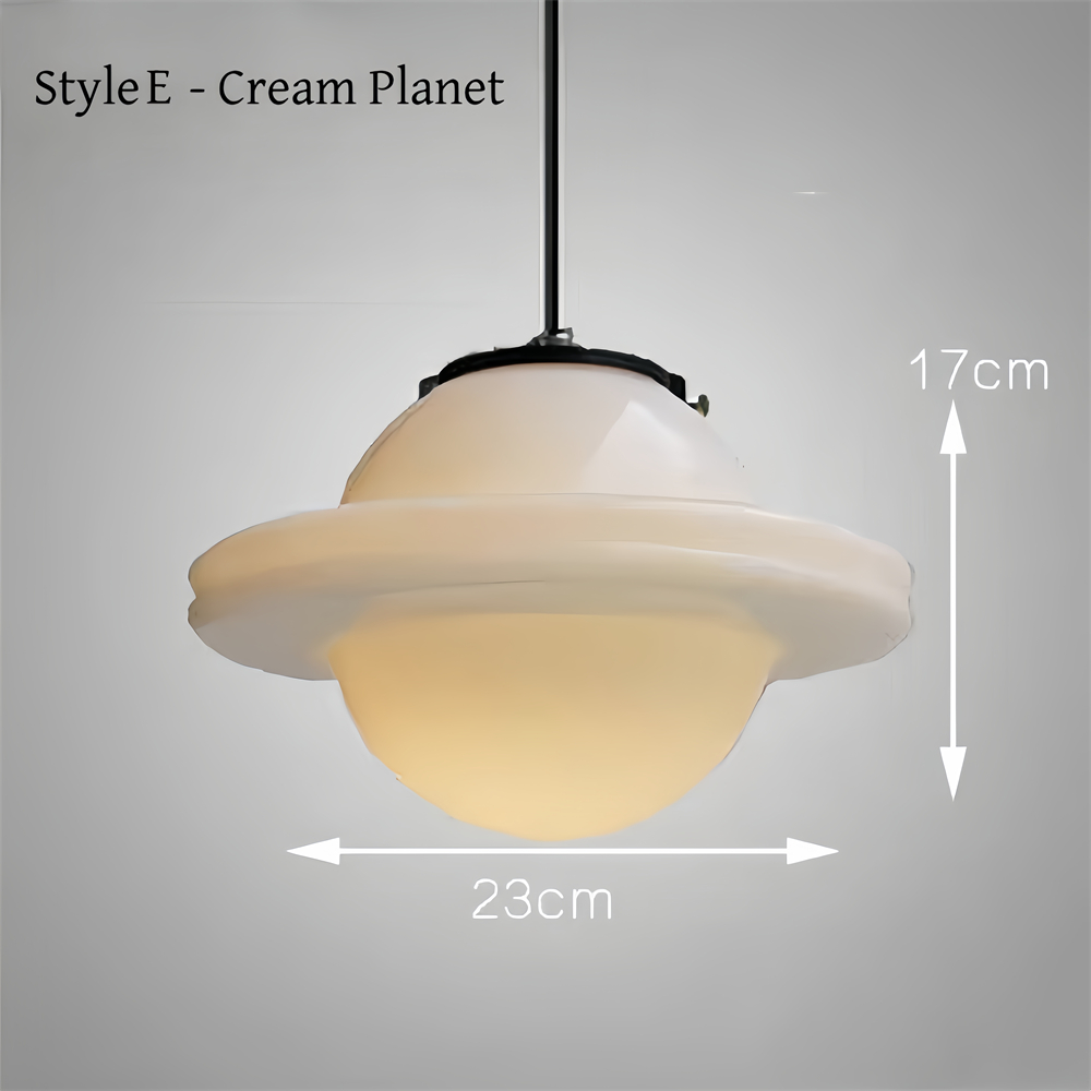 Vintage White Milk Glass Geometric Jar Pendant Light