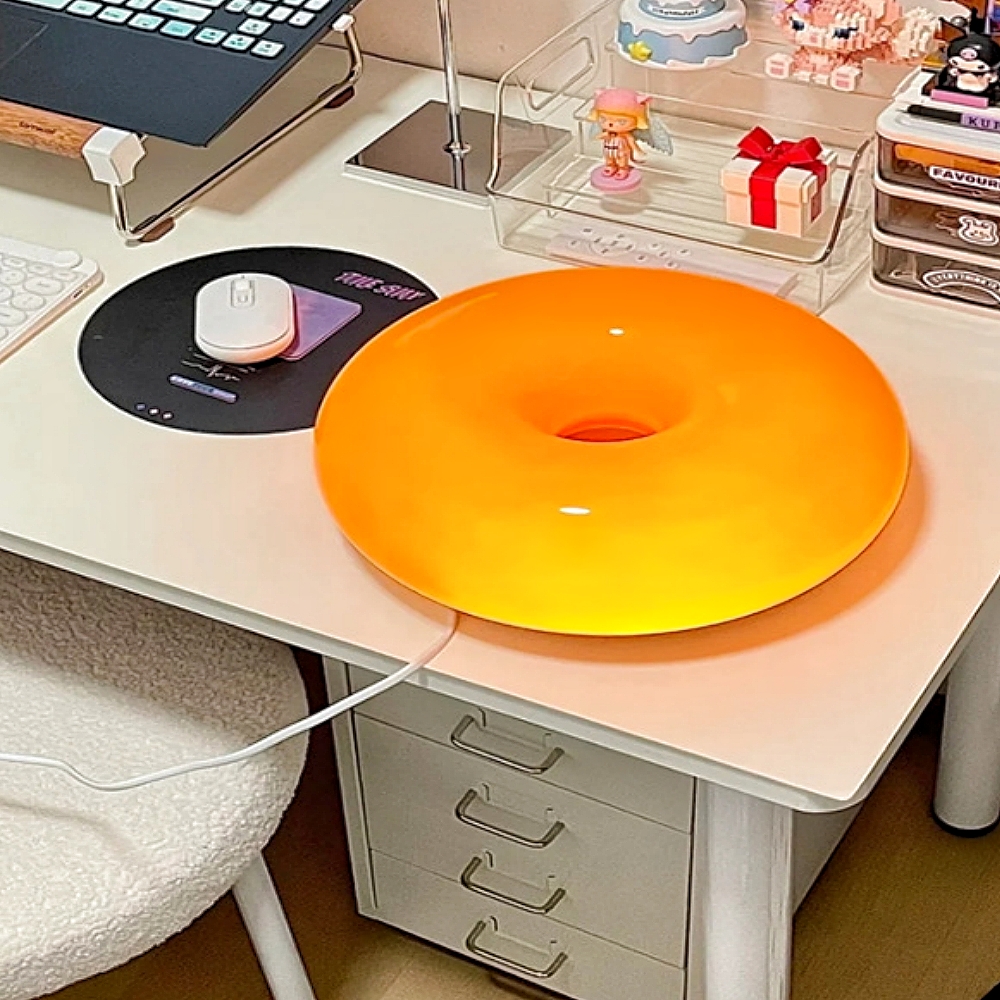 Cream Style Donut Bedside Atmosphere Desk Lamp