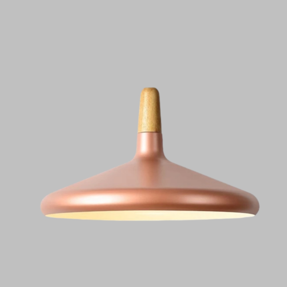 Danish macaron conical metal pendant light