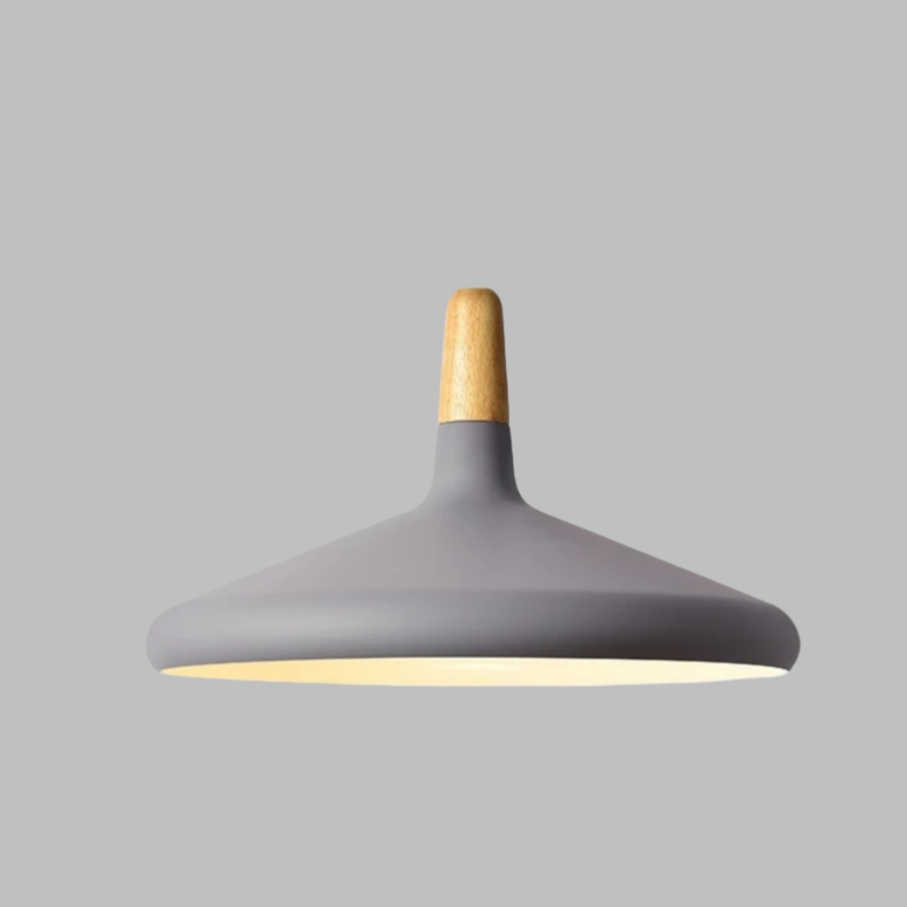 Danish macaron conical metal pendant light