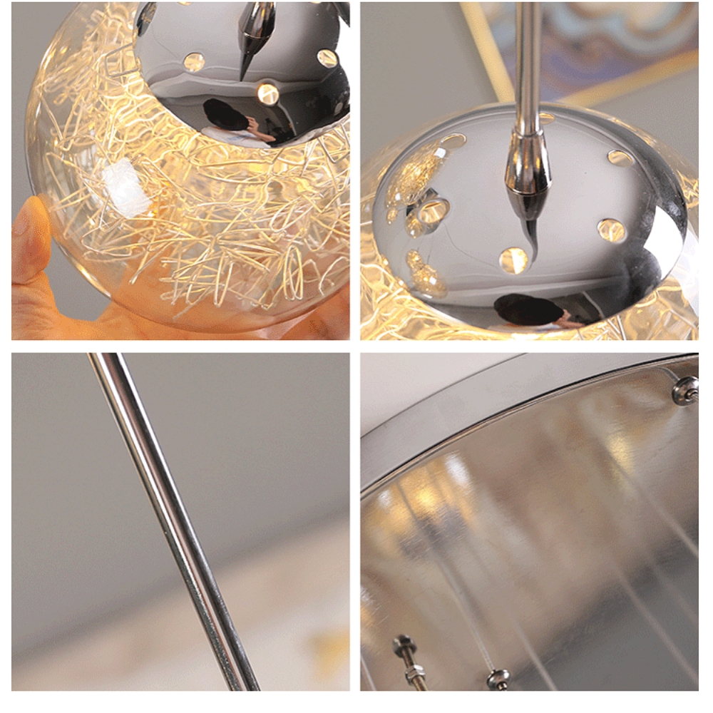 Villa Hollow Staircase Long Chandelier Modern Grand Foyer Lighting