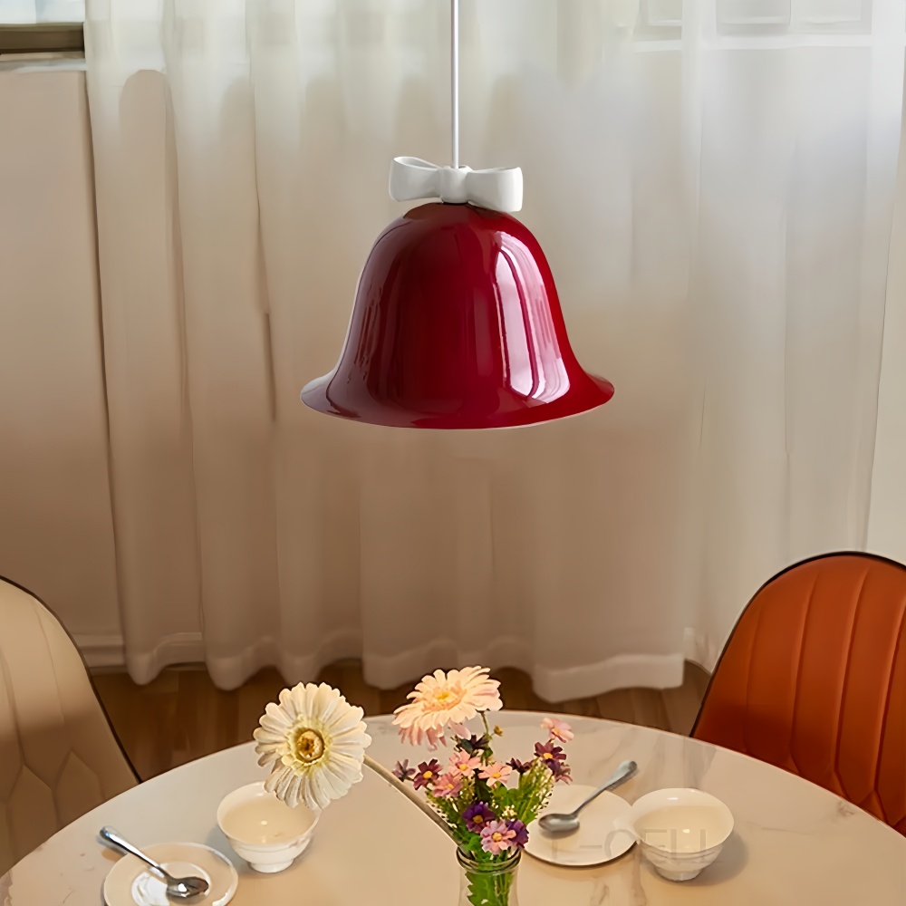 Nordic Creative Restaurant Bell Light Modern Simple Bow Pendant Light