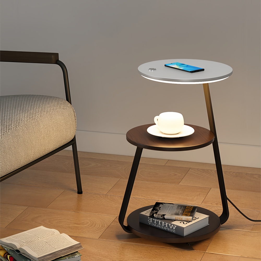 Modern Dimmable Floor Lamp with Integrated Drawer Storage