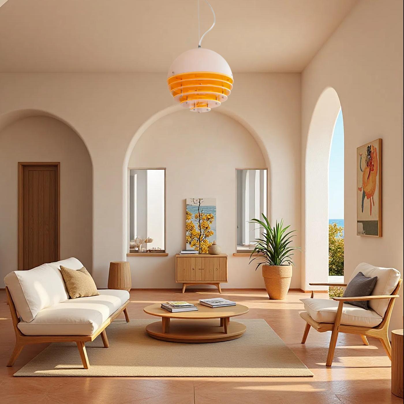 Sunset Pendant Light Bauhaus Style Ambient Hanging Lamp