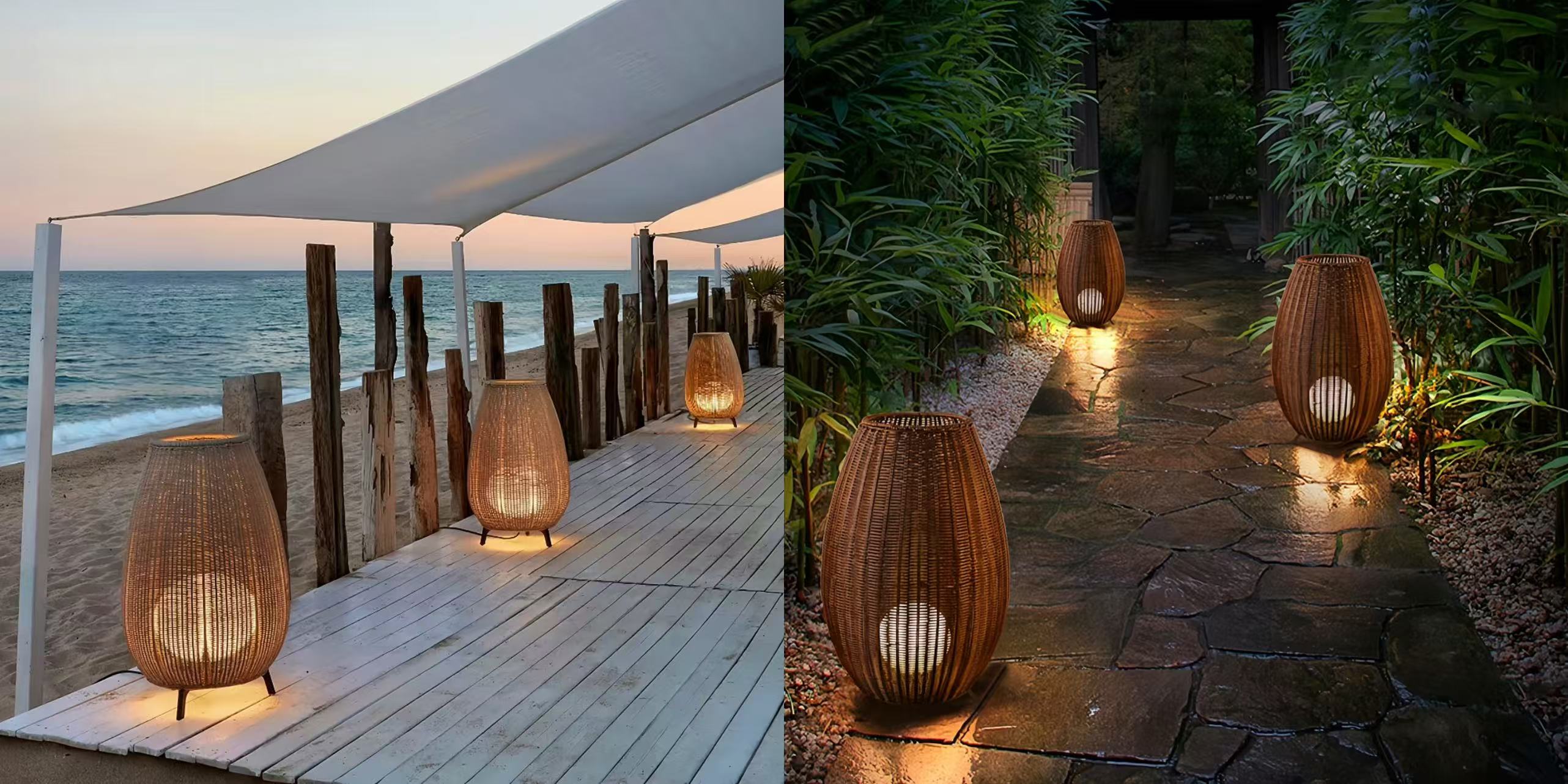 waterproof outdoor rattan light