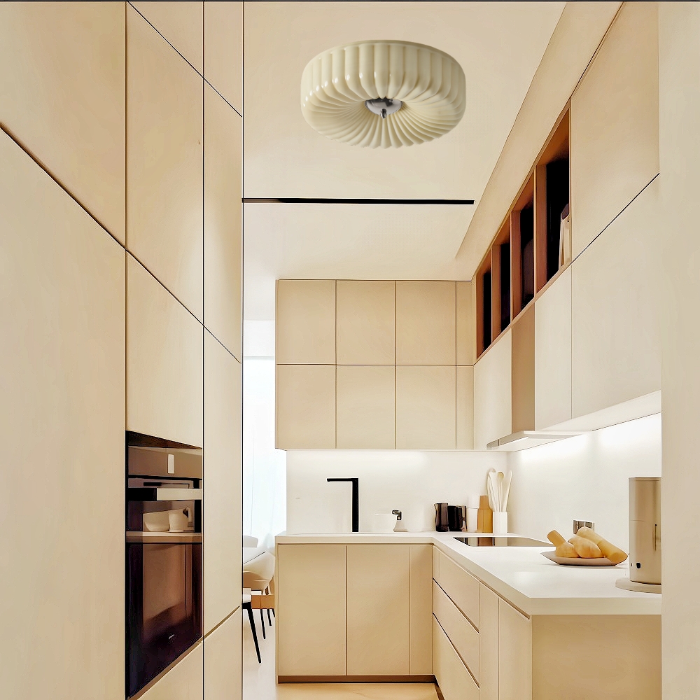 Medieval Cream Style Bauhaus Glass Ceiling Light