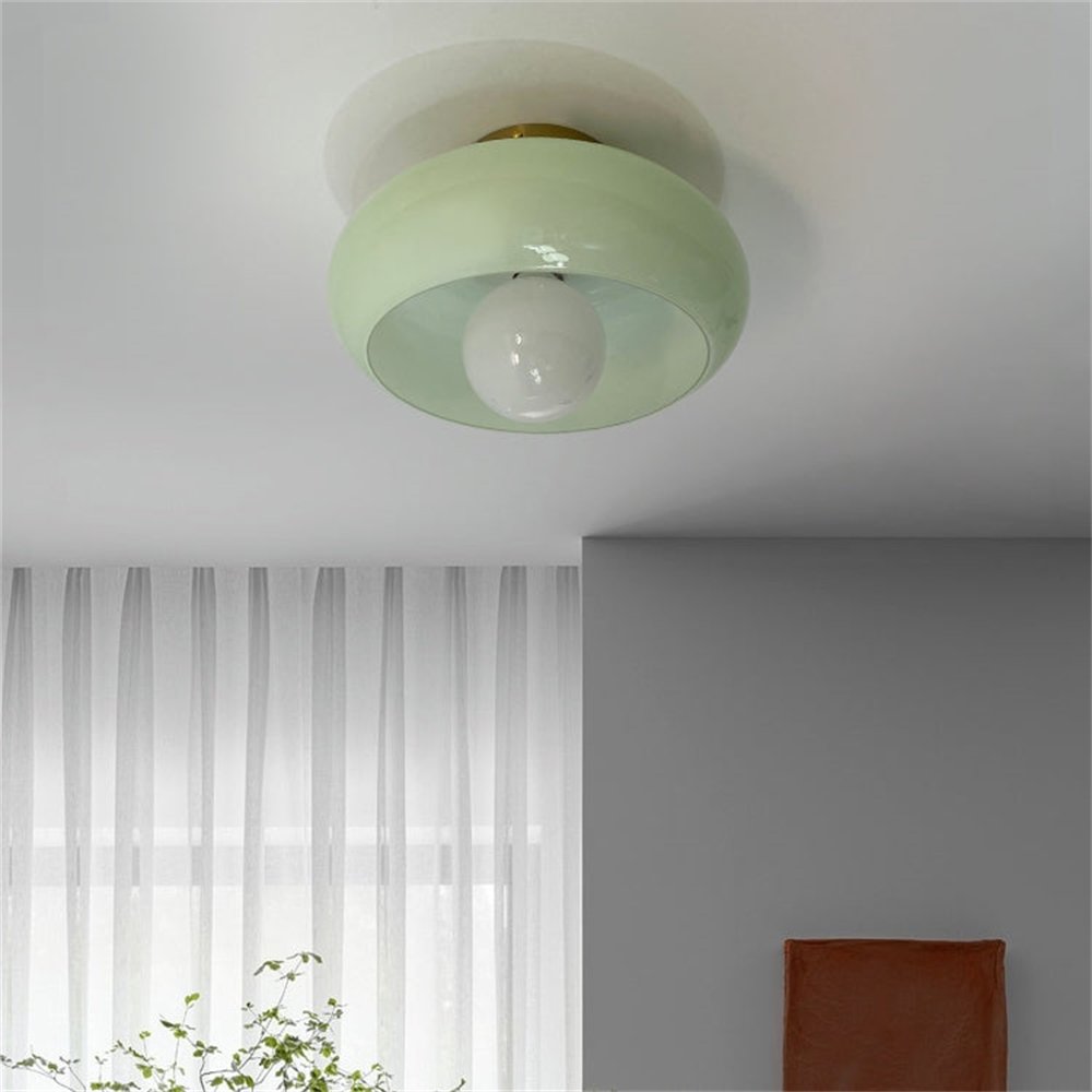 French Medieval Minimalist Bedroom Egg Tart Shaped Ceiling Light