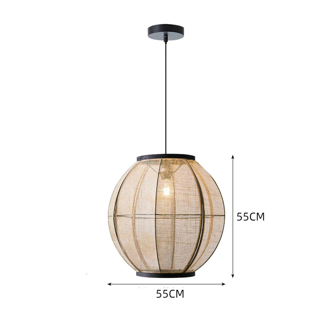 New Chinese Style Vintage Fabric Pendant Lights Handwoven