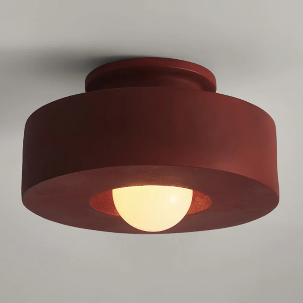 Nordic style Morandi Color Series Semi Embedded Ceiling Light
