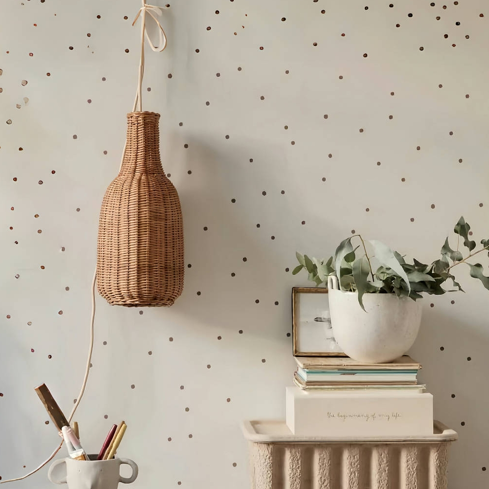 Wabi-sabi Rattan Hanging Light Bird's Nest Hand-woven Retro Lampshade