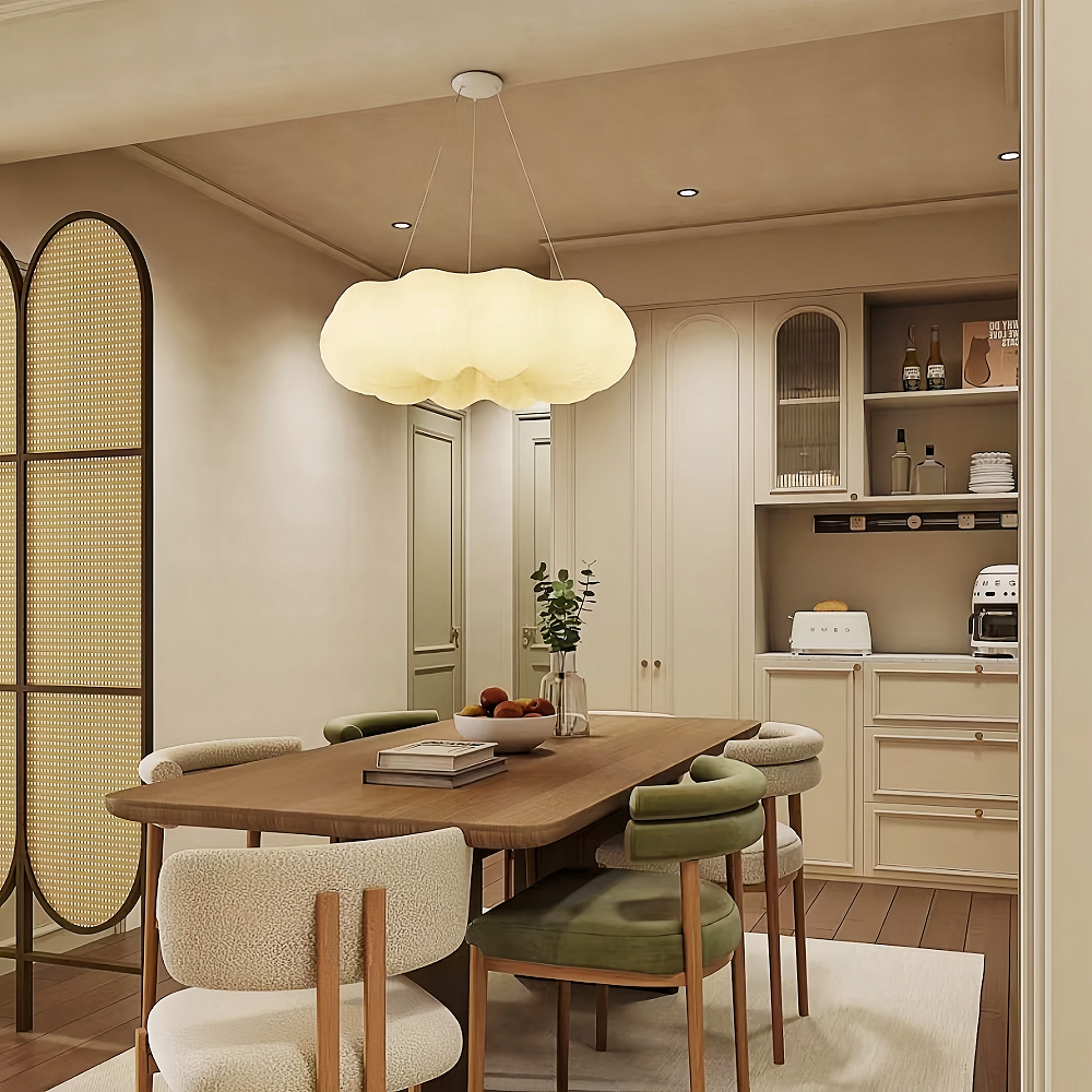 Nordic Cloud Shape Nursery Eye-protecting Chandelier Kid's Bedroom Ceiling Lamp