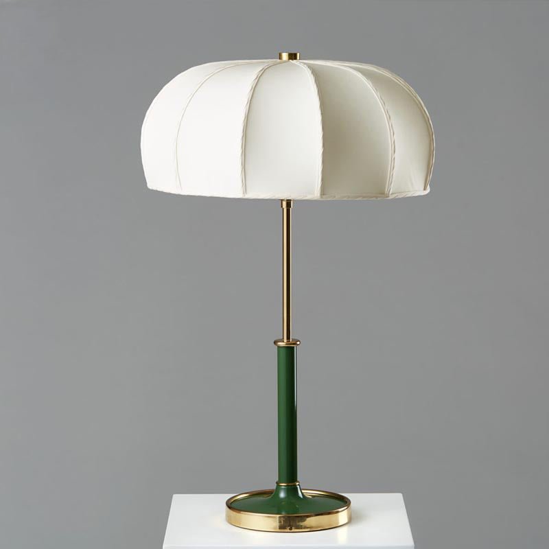 Mid Century Modern Table Lamp With Green Base