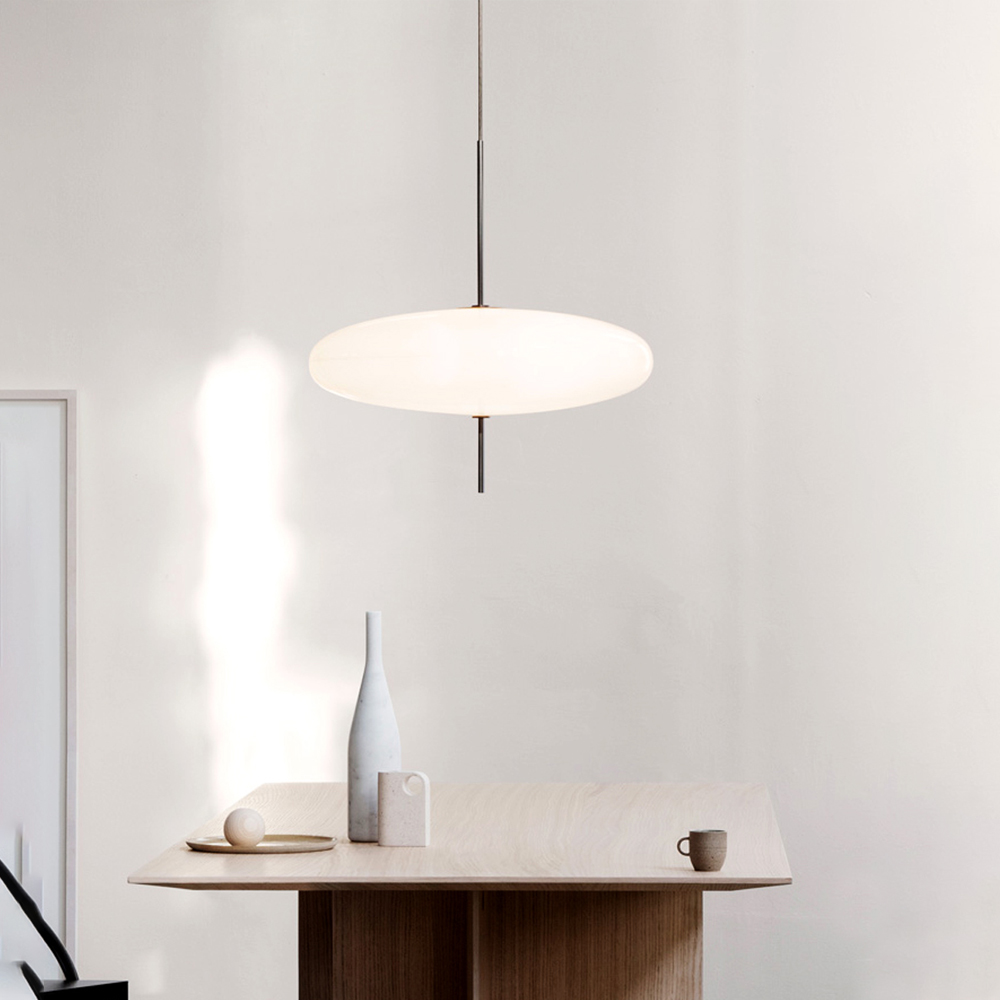 Danish Designer Glass Pendant Light Nordic modern Milk White Chandelier