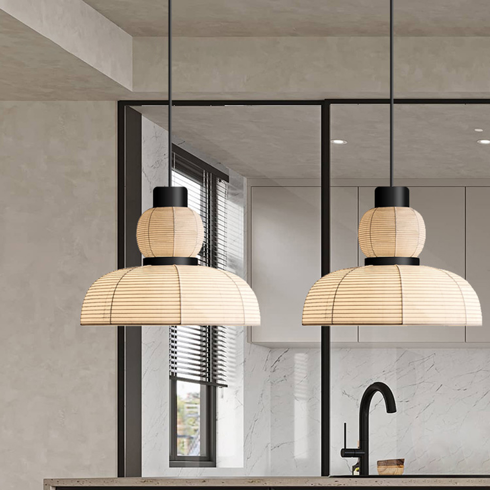 Japanese Wabi-Sabi Fabric Pendant Lights