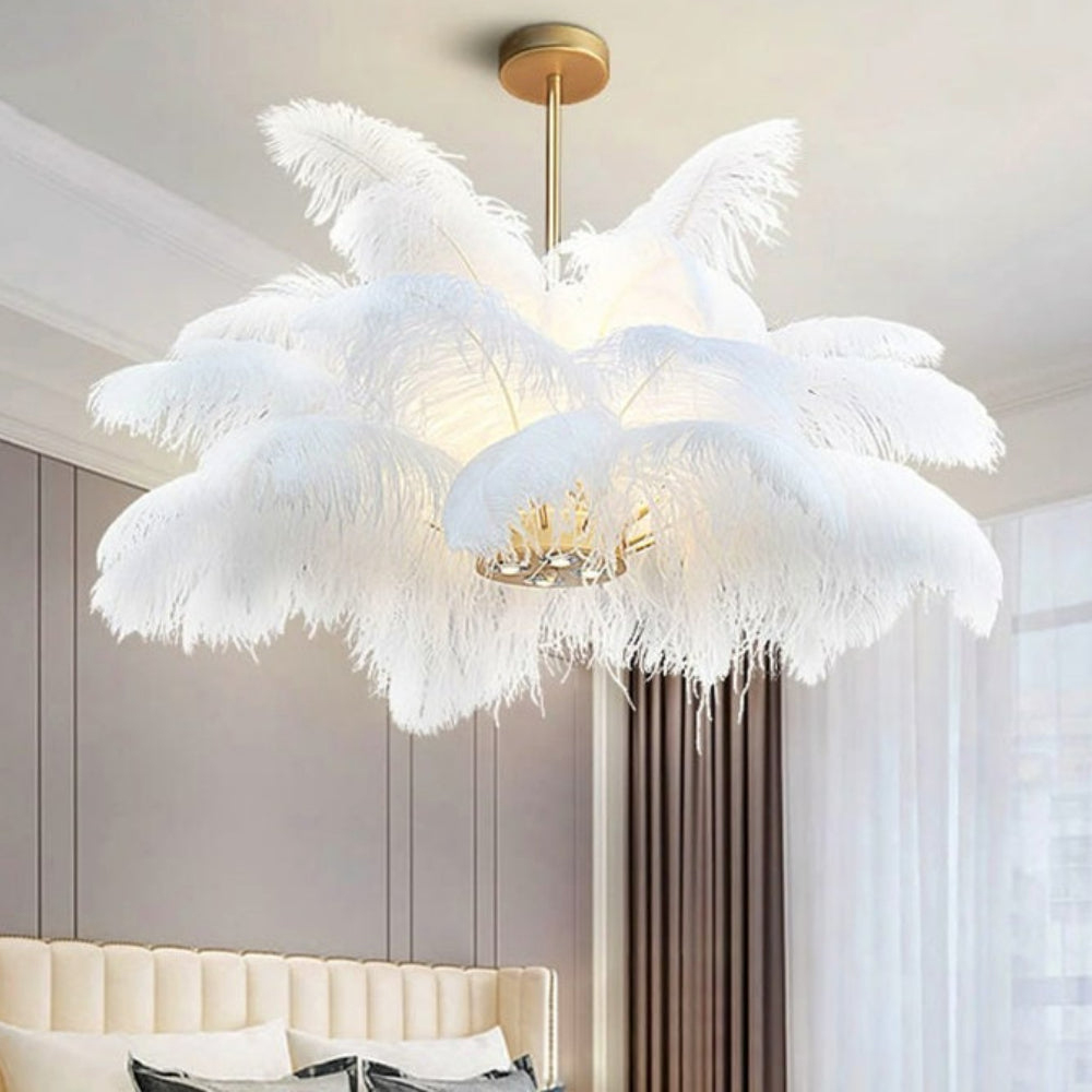 Modern Feather Home Chandelier Nordic Craft Pendant Lighting