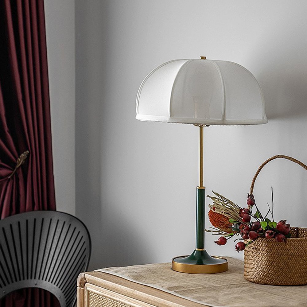 Mid Century Modern Table Lamp With Green Base