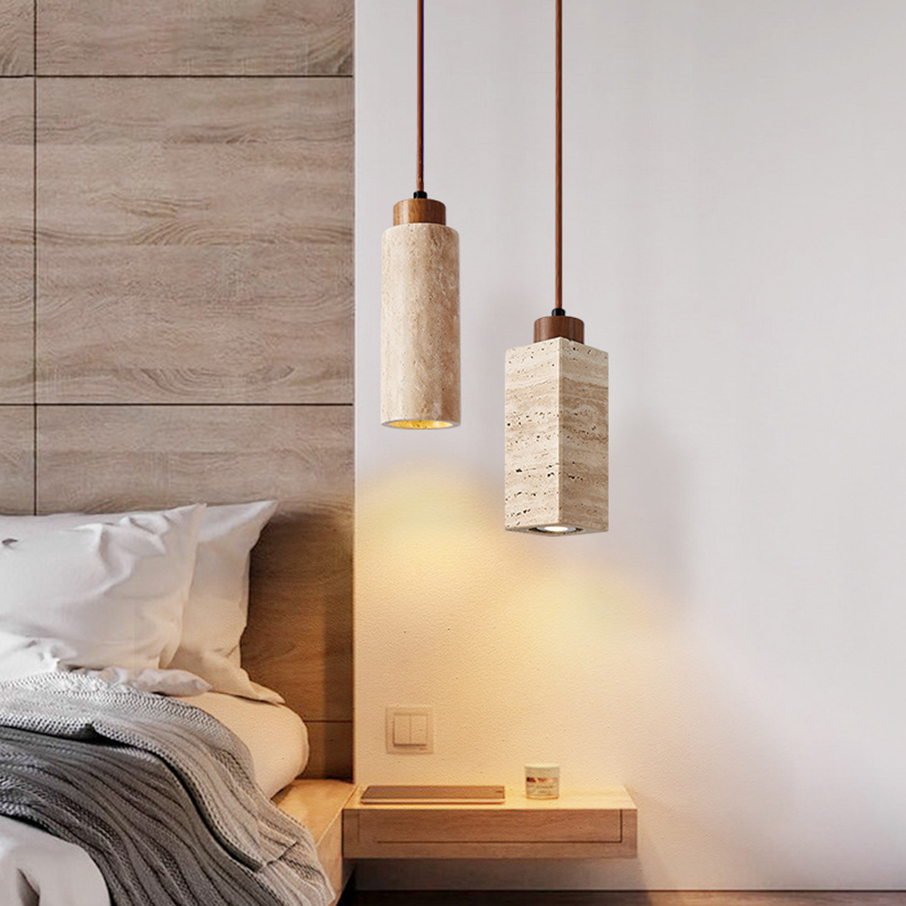 Wabi-sabi Marble Chandelier Island Table Retro Window Spotlight