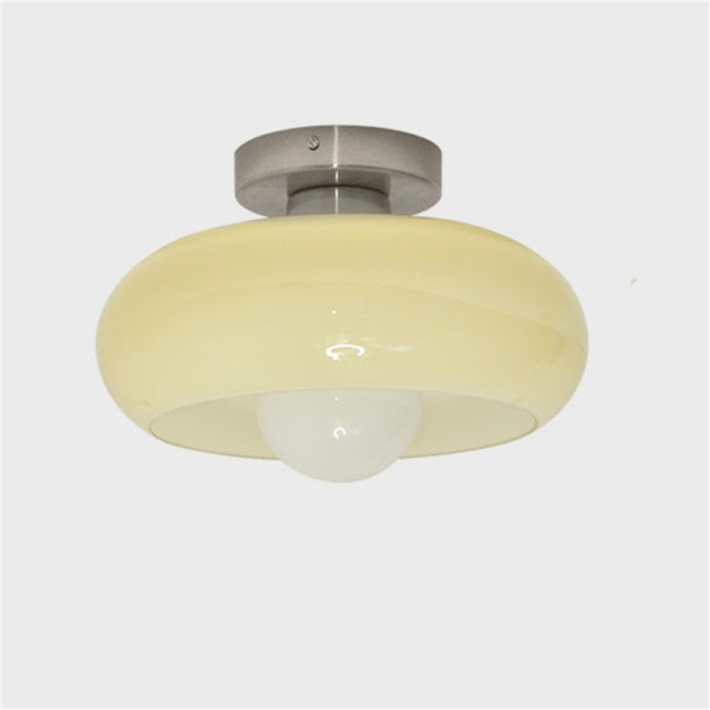 French Medieval Minimalist Bedroom Egg Tart Shaped Ceiling Light