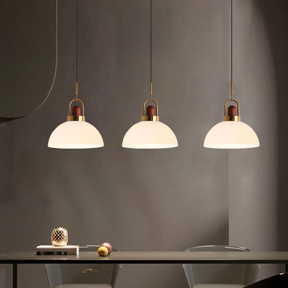 Milk White Glass Pendant Light Nordic Single Head Simple Creative Kitchen Bar Small Chandelier