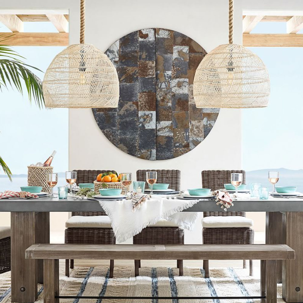 Japanese Creative Pendant Light Shade Living Room Rattan Chandelier