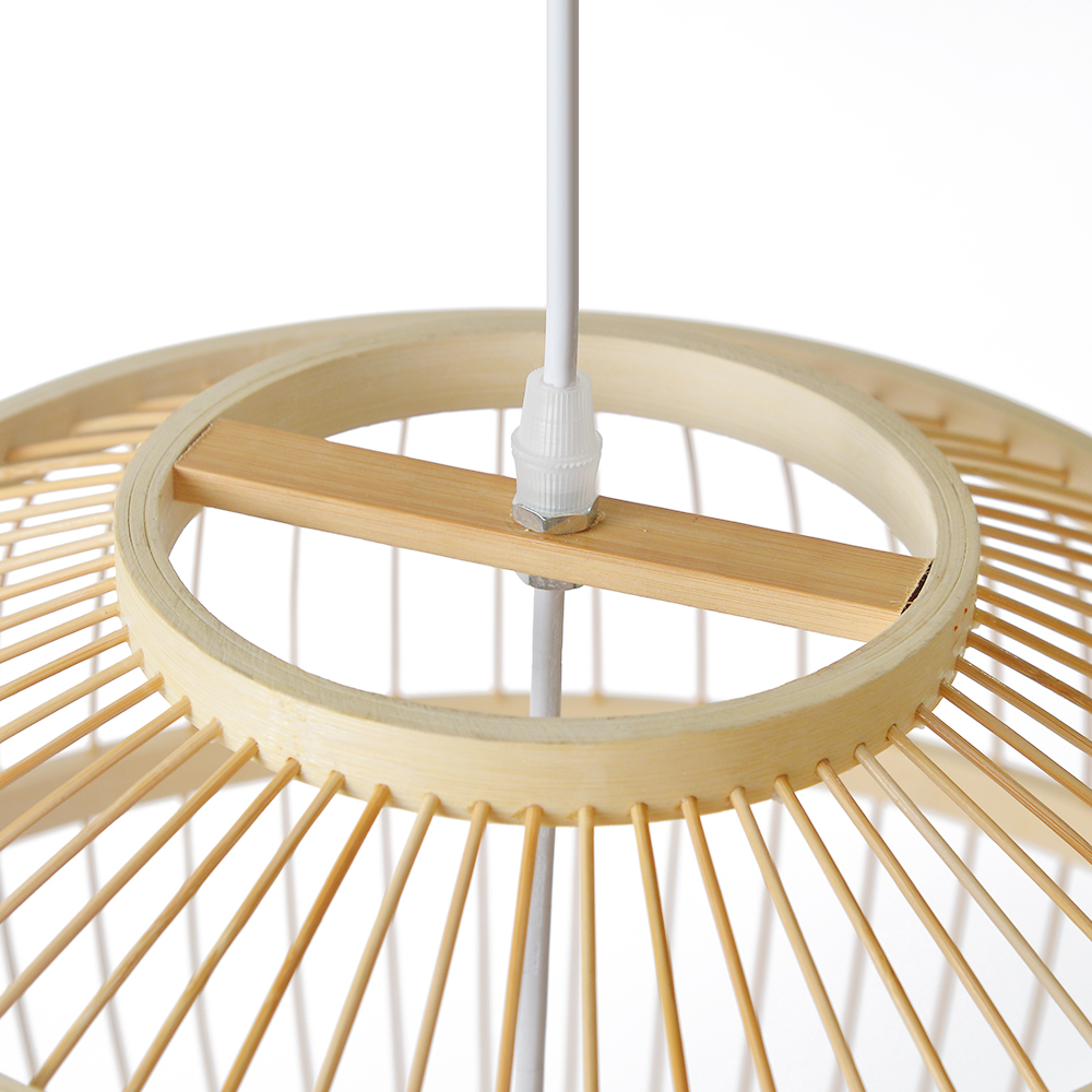 Antique lantern shaped bamboo pendant light for kitchen island