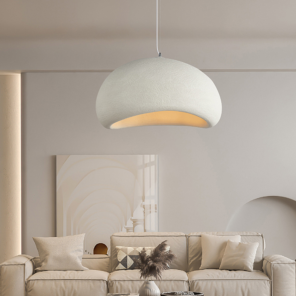 Nordic Designer Resin Pendant Light French Cream Style Modern Living Room Chandelier